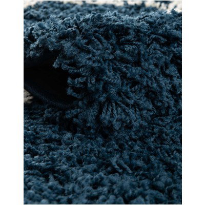 Tapete Shaggy Enrejado en Azul Marino