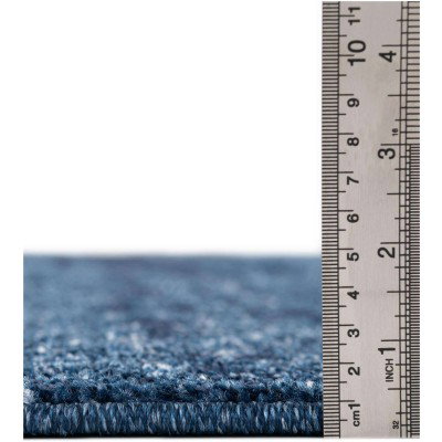 Tapete Dalma Aluminio Cepillado en Azul