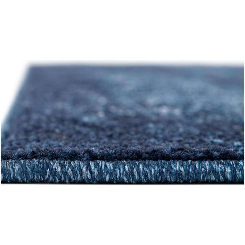 Tapete Dalma Aluminio Cepillado en Azul