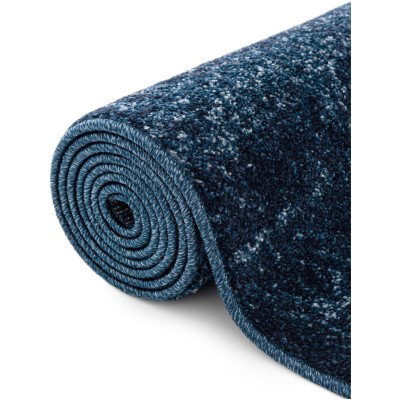 Tapete Dalma Aluminio Cepillado en Azul