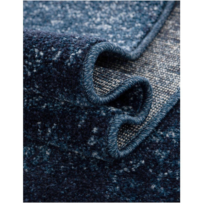 Tapete Dalma Aluminio Cepillado en Azul