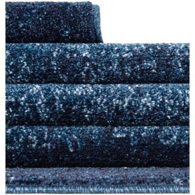 Tapete Dalma Aluminio Cepillado en Azul