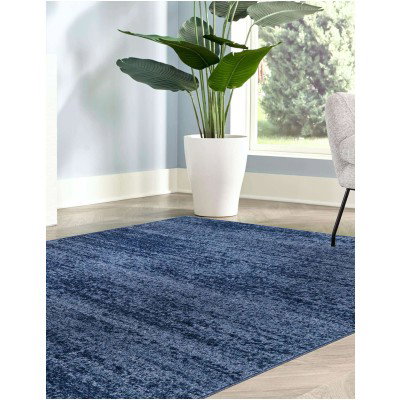 Tapete Dalma Aluminio Cepillado en Azul