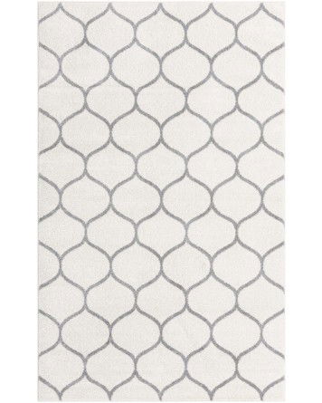 Tapete Enrejado Curvo en Marfil