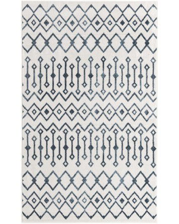 Tapete Bohemio Marroquí Blanco Costeño