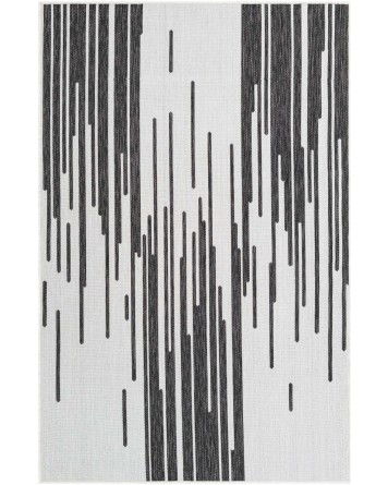 Tapete Moderno Exterior Blanco y Negro Efecto Desvanecido