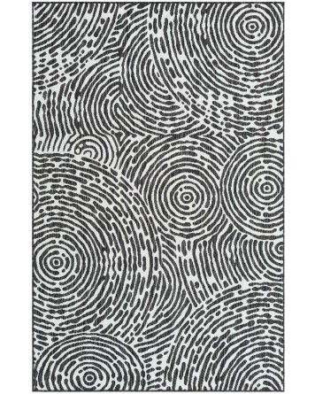 Tapete Moderno Exterior Negro y Blanco de Ondas