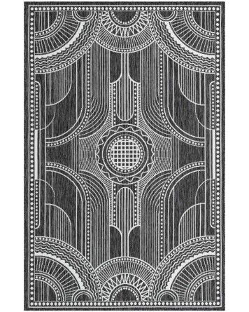 Tapete Moderno Exterior Negro y Blanco Art Deco
