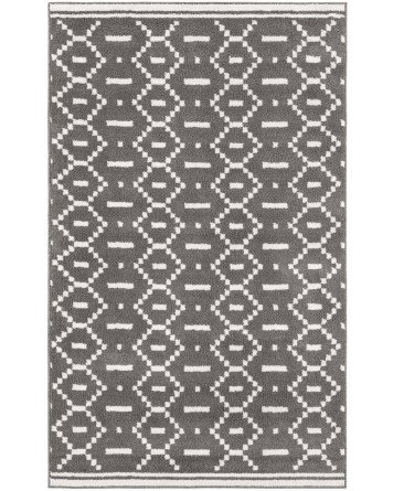 Tapete Acuerdo Rombos y Rayas en Gris