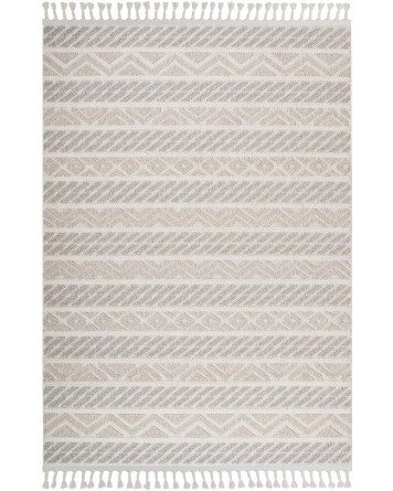 Tapete Atenas Franjas Multifiguras en Beige