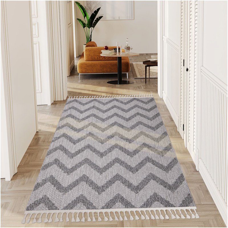 Tapete Atenas Chevron en Gris