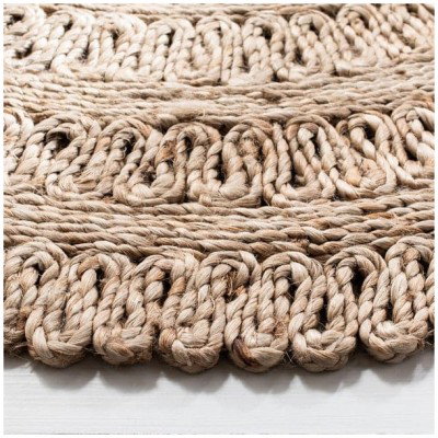 Tapete Redondo de Yute con Ondas - 2.10 Redondo