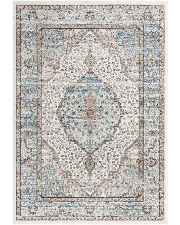 Tapete Heroina Gran Medallón en Azul