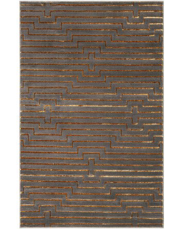 Tapete Anna de Lineas Gris y Oro