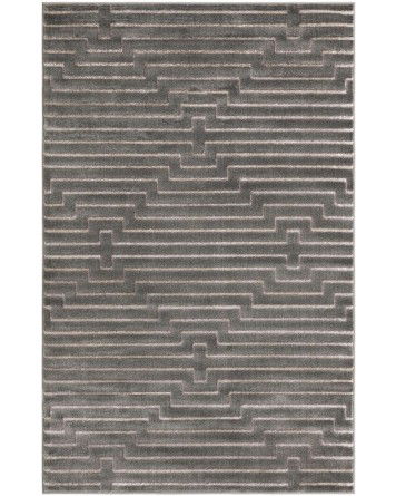 Tapete Anna de Lineas Gris y Plata