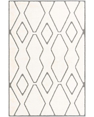 Tapete Prisma Columnas y Rombos en Marfil