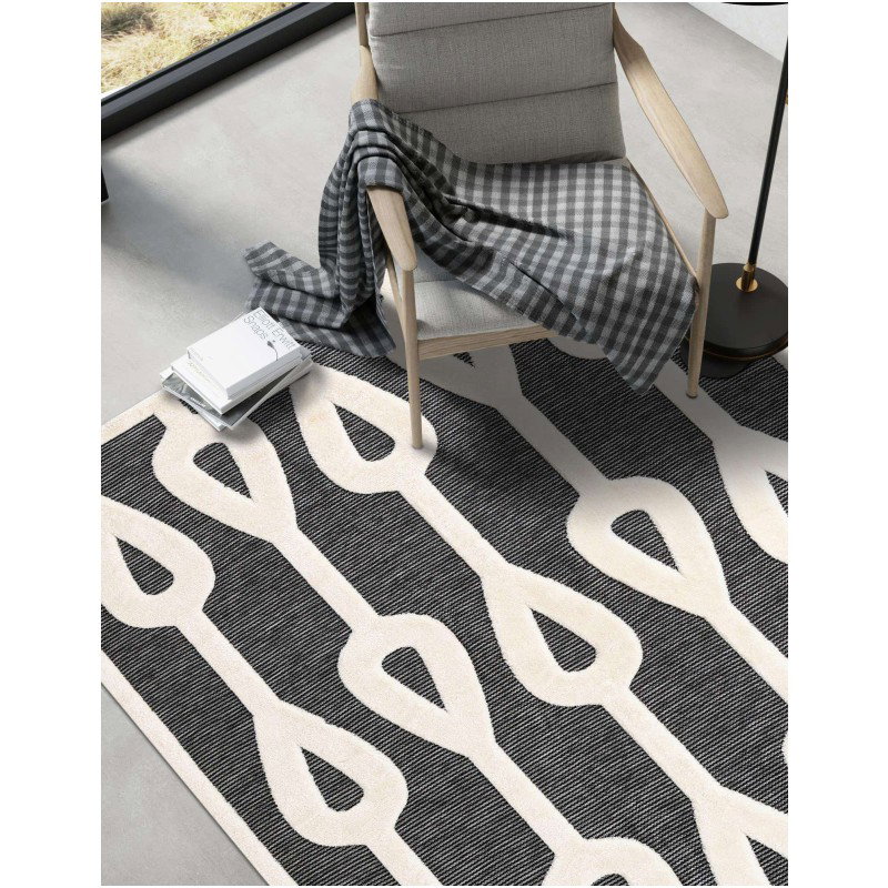 Tapete Prisma Columnas de Lluvia en Gris