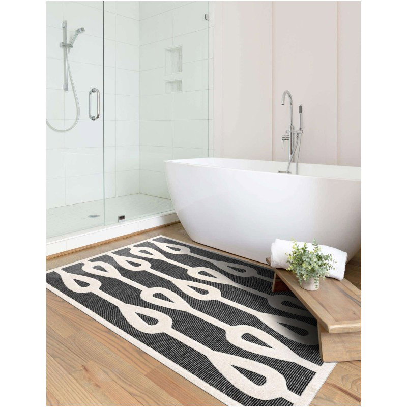 Tapete Prisma Columnas de Lluvia en Gris