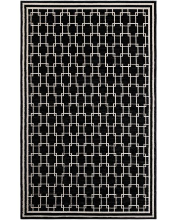 Tapete Christie Enrejado Cuadrado en Negro