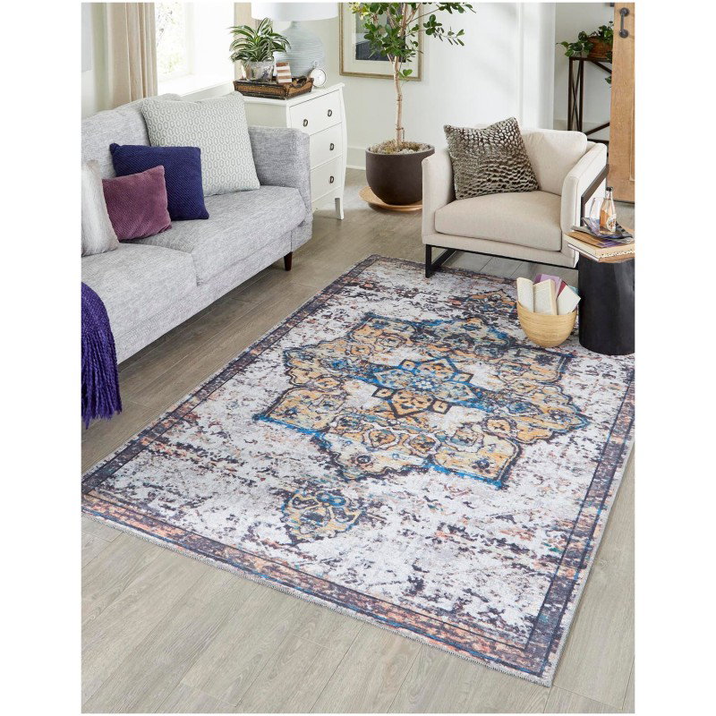 Tapete Lavable Renacimiento en Blanco Solar