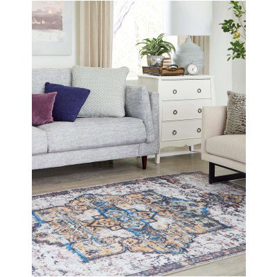 Tapete Lavable Renacimiento en Blanco Solar