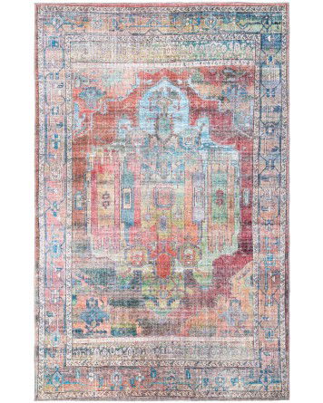 Tapete Lavable Lunar Medallón en Multicolor