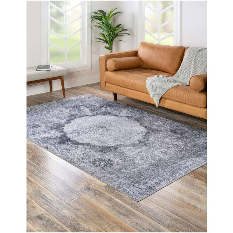 Tapete Lavable Yala en Gris Saturado