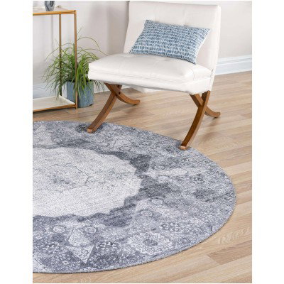 Tapete Lavable Yala en Gris Saturado