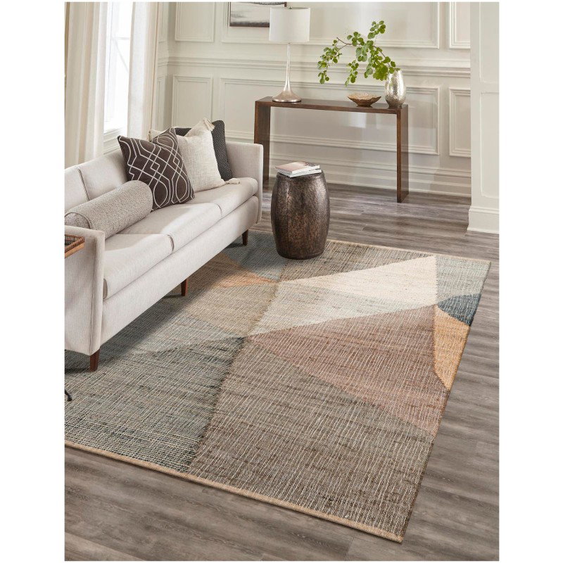 Tapete Kilim de Yute Figuras Irregulares