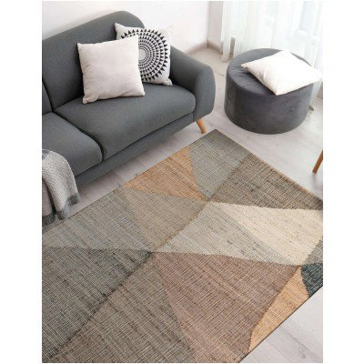 Tapete Kilim de Yute Figuras Irregulares