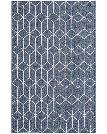 Tapete Sinfonía Exterior Enrejado en Azul Marino