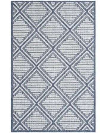 Tapete Sinfonía Exterior Enrejado de Rombos en Azul Marino