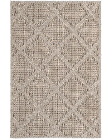 Tapete Sinfonía Exterior Enrejado de Rombos en Khaki