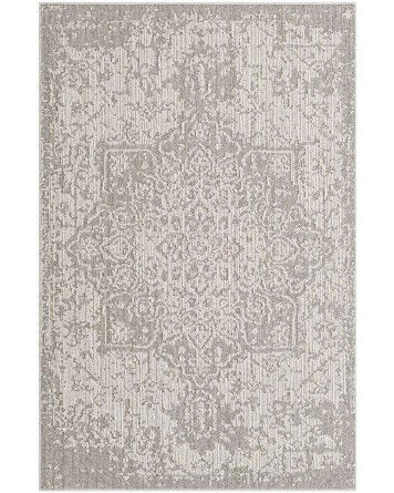 Tapete Sinfonía Exterior Medallón en Gris