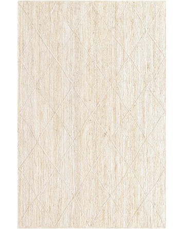 Tapete Trenzado de Yute con Rombos en Claro