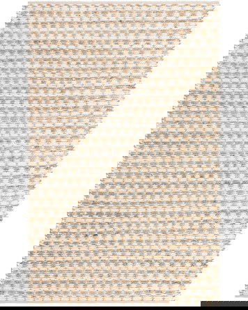 Tapete Trenzado Natural en Triangulos Blancos y Natural