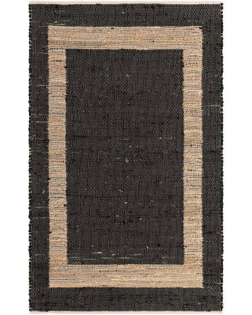 Tapete Borde Mezclado en Negro y Natural