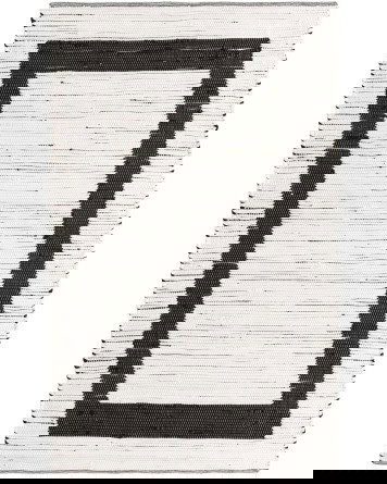 Tapete Borde Mezclado en Blanco y Negro