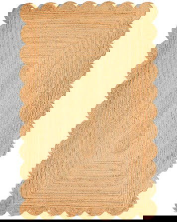 Tapete Trenzado de Yute con Orilla Ornamental en Natural