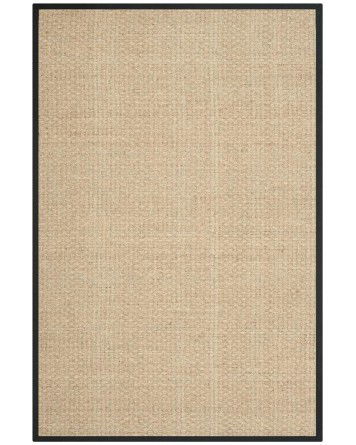 Tapete de Fibra Natural con Orilla Negra