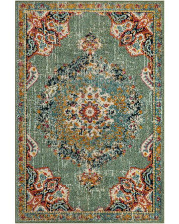 Tapete Virginia Medallón Verde