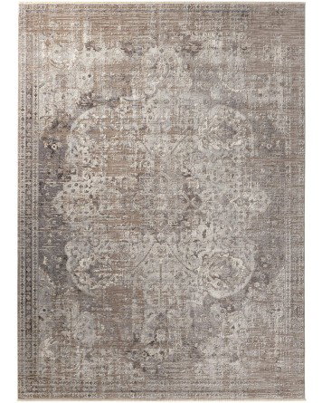 Tapete Albin Medallón en Gris y Topo