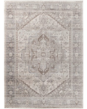 Tapete Albin Medallon en Topo y Gris