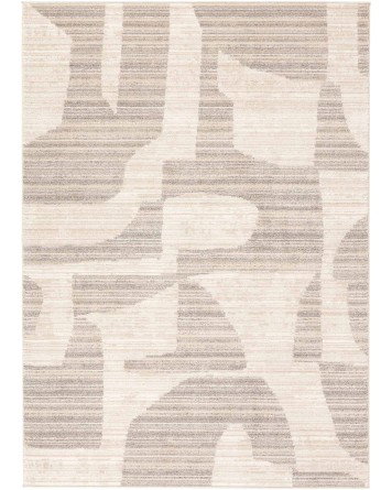 Tapete Java de Figuras en Marfil con Gris