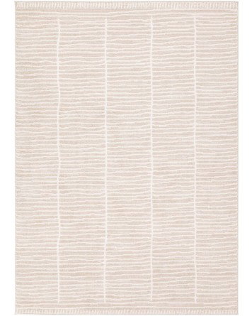 Tapete Java de Rayas Monocromaticas en Marfil