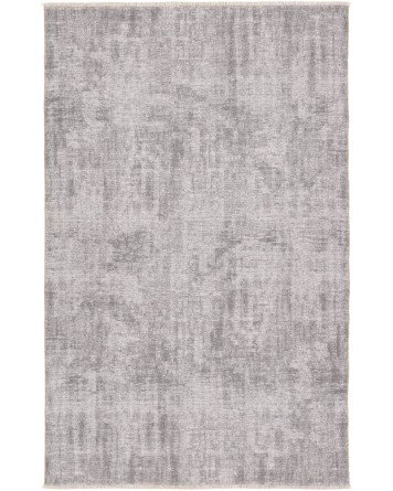 Tapete Brent Solido Desgastado en Gris Claro