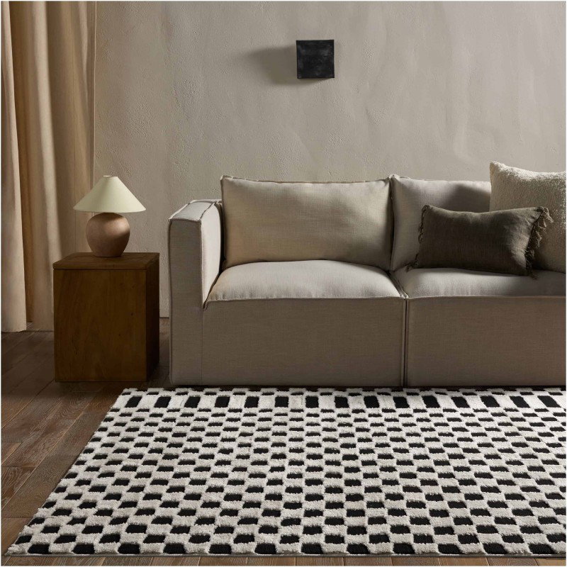 Tapete Jade a Cuadros con Negro