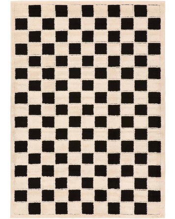 Tapete Jade de Cuadrícula con Negro
