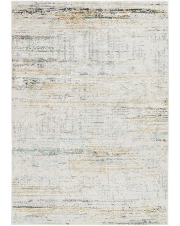 Tapete Tranquilidad Abstracta en Marfil y Oro