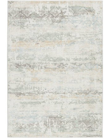 Tapete Tranquilidad Enrejado con Amarillo y Verde